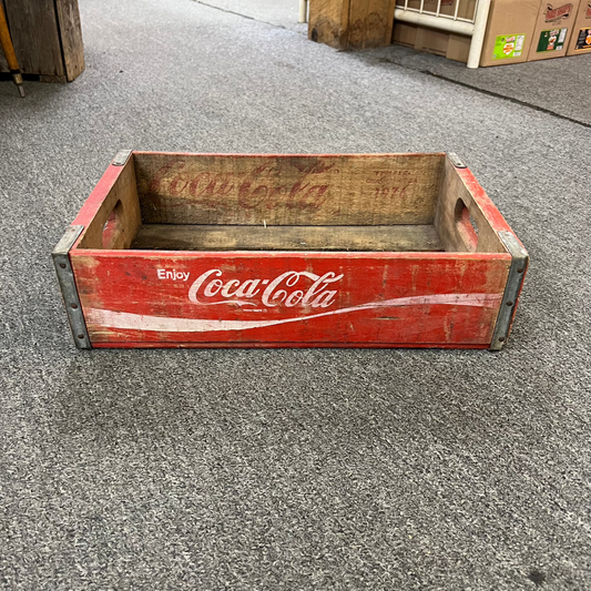 Vintage Coca Cola Crate Red Wood 1976