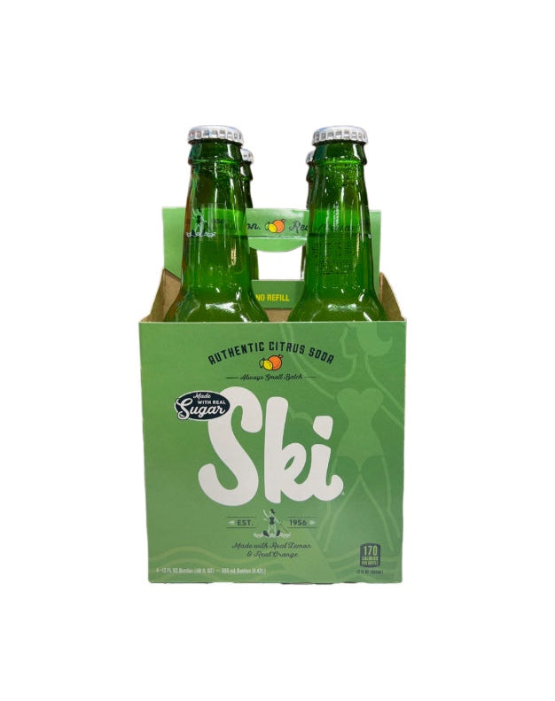 Ski Citrus Soda Glass Bottle - 4 Pack