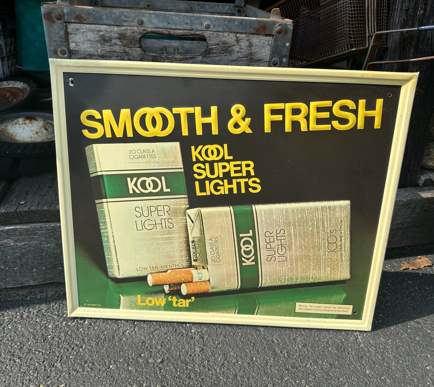 Vintage KOOL Super Lights Smooth & Fresh Sign