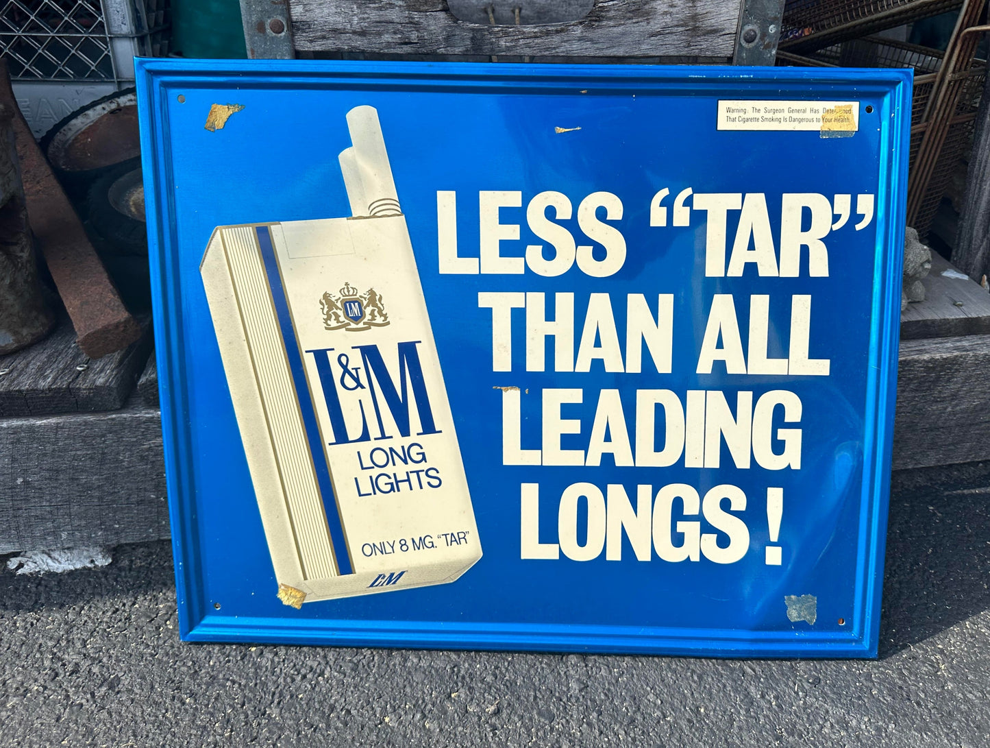 Vintage L&M Long Lights Cigarette Sign