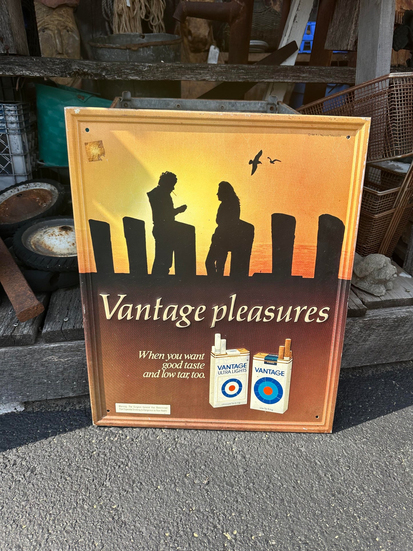 1981 Vantage Pleasures Sign