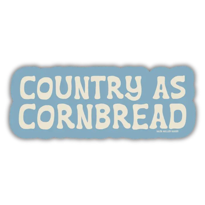 Country As Cornbread Southern Sticker