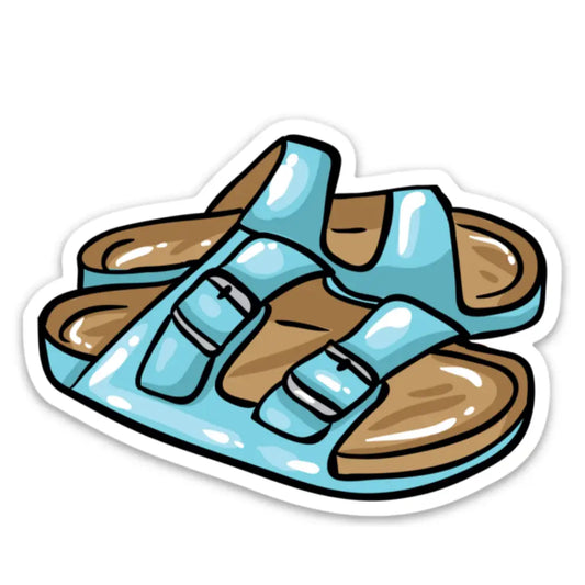 Blue Birkenstocks Sticker