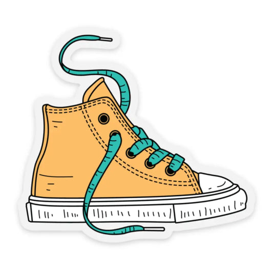 Orange High Top Sneaker Sticker