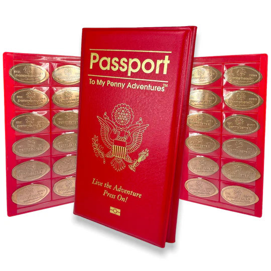 Penny Collector book classic Penny Passport Tri-Fold style by Pennybandz